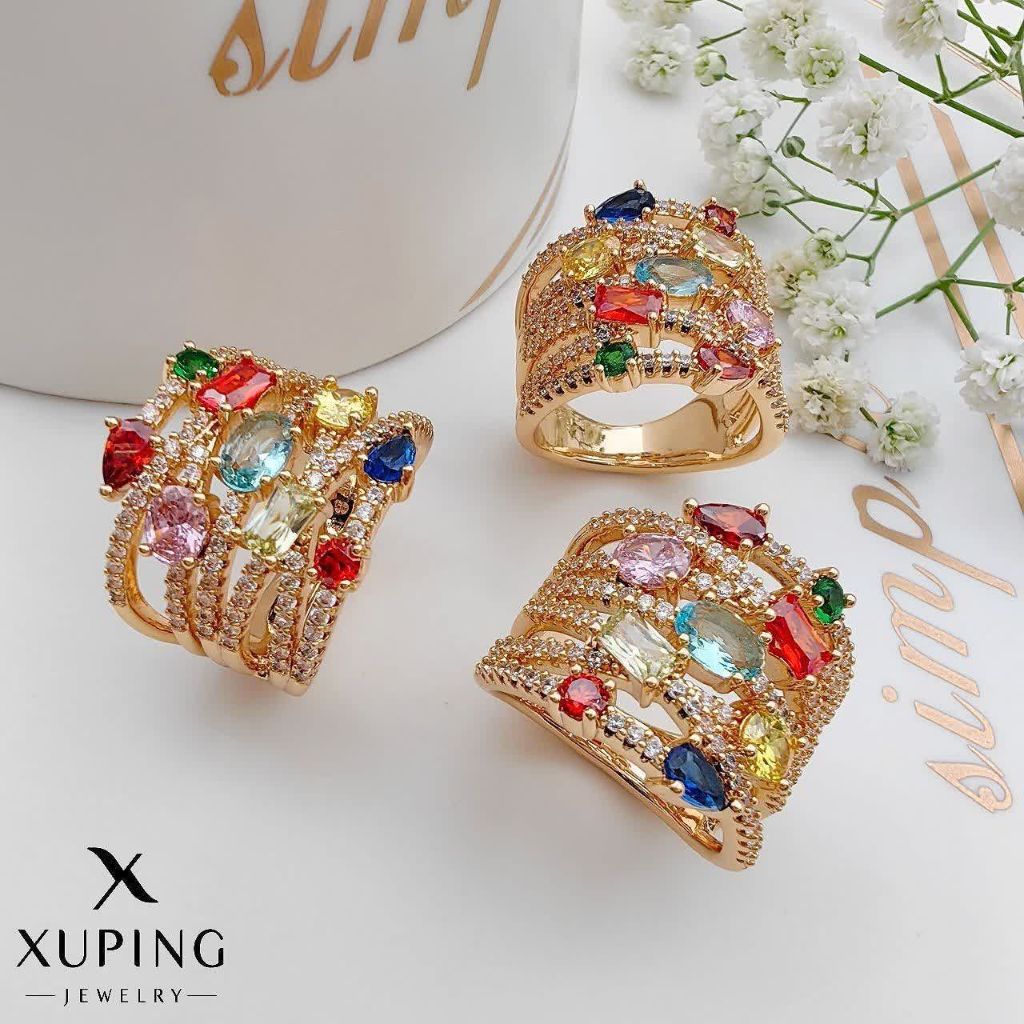 انگشتر نگین رنگی ژوپینگ کد 2264 - خرید آنلاین از گالری آداس